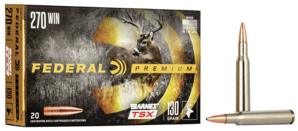 FEDERAL PREMIUM .270 WIN 130GR TSX, VPE: 20STÜCK, #P270L