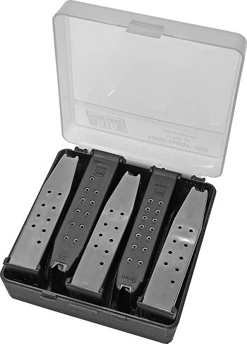 MTM COMPACT HANDGUN MAG CASE CLEAR SMOKE, #PMC5