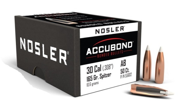 NOSLER ACCUBOND .30/.308 165GR VPE: 50STÜCK #55602
