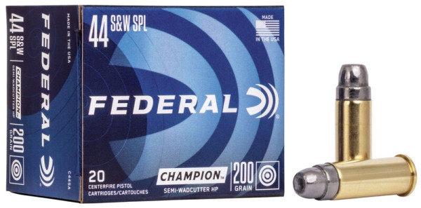 FEDERAL CHAMPION TRAINING .44 S&W SPECIAL 200GR SW HP,VPE:20STÜCK, #C44SA