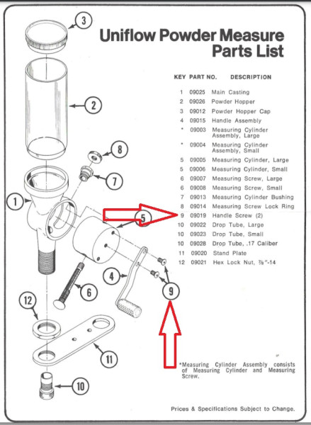 RCBS #09019 BINDER HEARD SCHRAUBE 10/32 X 1/4