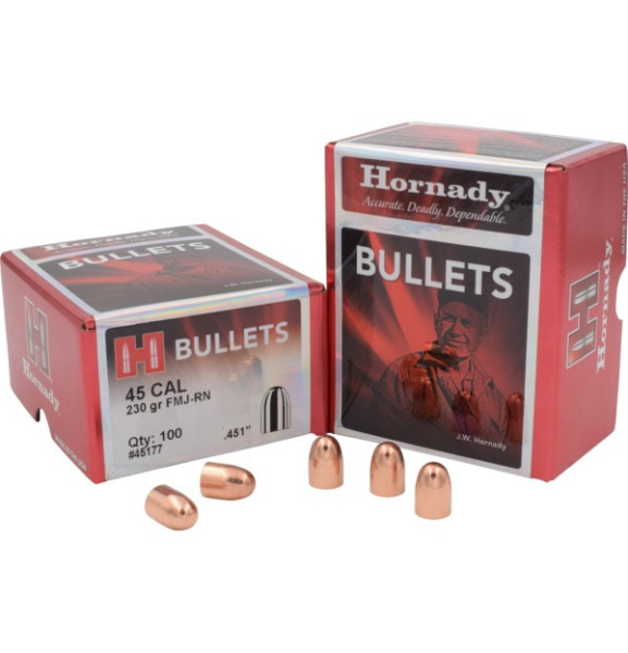 HORNADY .45/.451 230GR FMJ RN, VPE: 100STÜCK, #45177