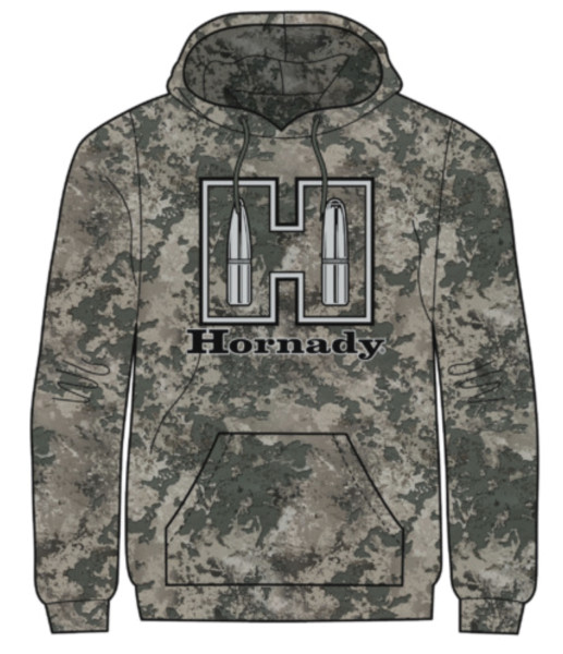 HORNADY CAMOUFLAGE-HOODIE, HORNADY FRONT LOGO, SIZE: L, #99596