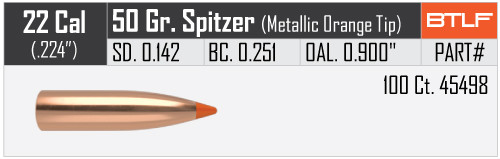 NOSLER BALLISTIC TIP LEAD-FREE™ .22/.224 50GR VPE: 100STÜCK #45498