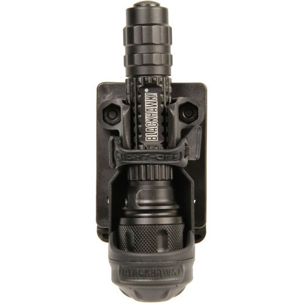 BLACKHAWK NIGHT OPS FLASHLIGHT HOLDER W/ MOD U-LOK ATTACHMENT FÜRGLADIUS/BAUGL., #75GH00BK