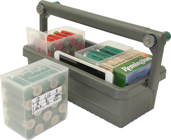 MTM PATRONENBOX CADDY MIT 4/SET VON SS25-00 ARMY GRÜN/TRANSPARENT VE:6, #SSC