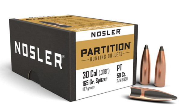 NOSLER PARTITION .30/.308 165GR SP, VPE:50STÜCK, #16330