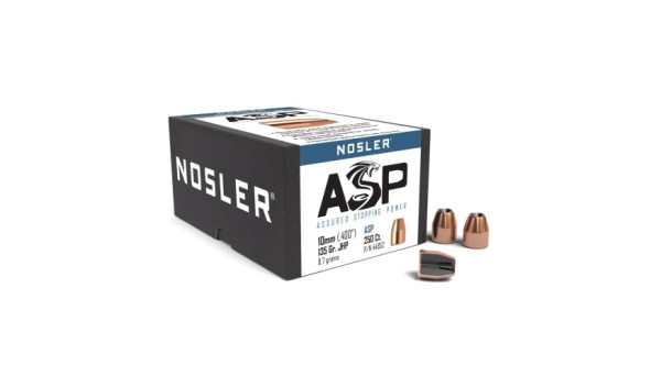 NOSLER SPORTING HANDGUN 10MM/.400 135GR JHP, VPE:250STÜCK, #44852