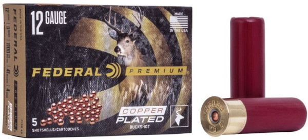 FEDERAL PREMIUM BUCKSHOT 12/76 3 41 PELLETS -6,10MM 5STÜCK, #P1584B