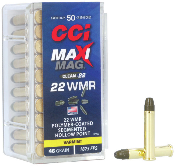 CCI MAXI MAG .22WMR 46GR SEGMENTET HP VPE: 50STÜCK,#00972CC
