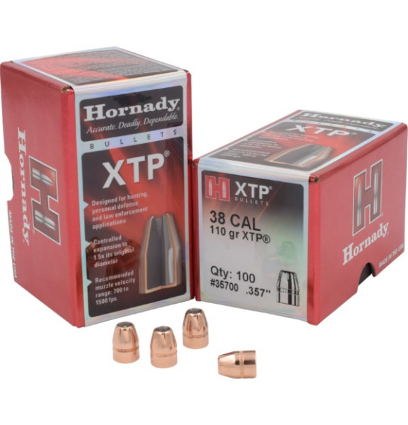 HORNADY XTP .38/.357 110GR HP, VPE: 100STÜCK, #35700