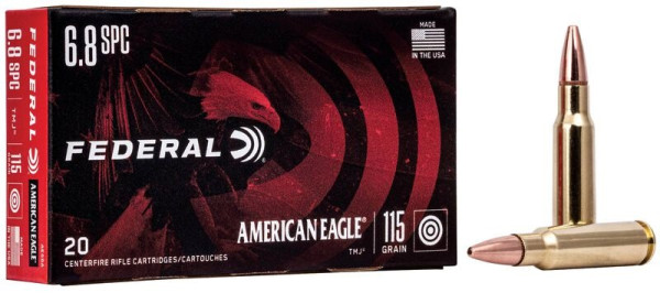FEDERAL AMERICAN EAGLE .6,8SPC 115GR FMJ, VPE:20STÜCK, #AE68A