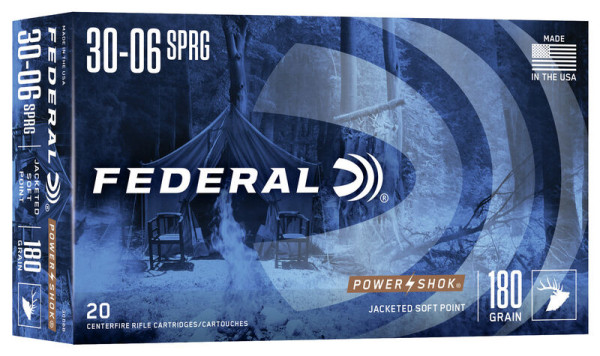 FEDERAL POWER-SHOK .30-06 SPRING 180GR SOFT POINT, VPE: 20STÜCK, #3006B