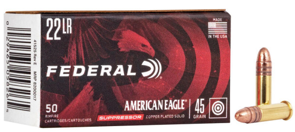 FEDERAL AE SUPPRESSOR .22LR 42GR COPPER PLATED 50STÜCK #AE22SUP1