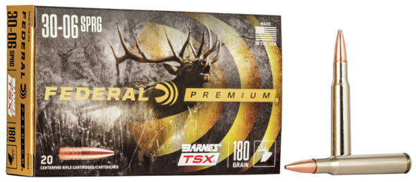FEDERAL PREMIUM .30-06SPRG 180GR BARNES TSX, VPE: 20STÜCK #P3006AE