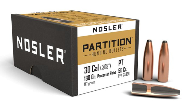 NOSLER PARTITION .30/.308 180GR PPT, VPE:50STÜCK, #25396