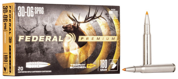 FEDERAL PREMIUM, .30-06 SPRG 180GR TROPHY BONDED TIP, VPE: 20STÜCK, #P3006TT1