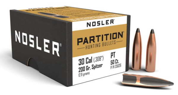 NOSLER PARTITION .30/.308 200GR SP, VPE:50STÜCK, #35626