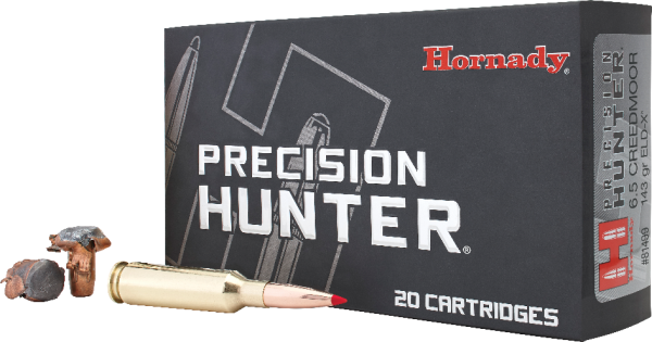 HORNADY PRECISION HUNTER 6,5 CREEDMOOR 143GR ELD-X, VPE: 20STÜCK #81499