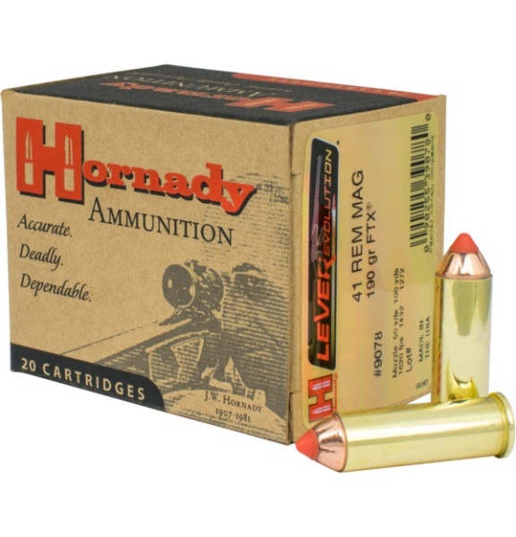 HORNADY LEVEREVOLUTION .41REM MAG 190GR FTX, VPE: 20STÜCK, #9078