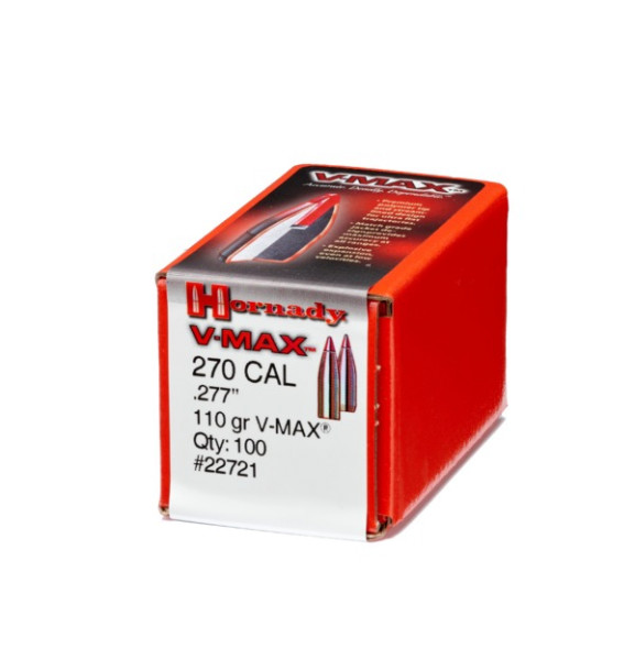 HORNADY V-MAX .270/.277 110GR W/CAN., VPE: 100STÜCK, #22721
