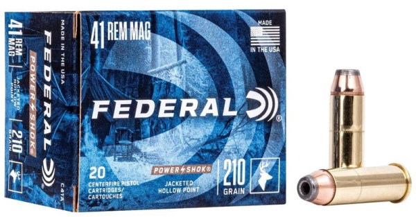 FEDERAL POWER SHOK .41 REM MAG 210GR JHP, VPE: 20STÜCK, #C41A
