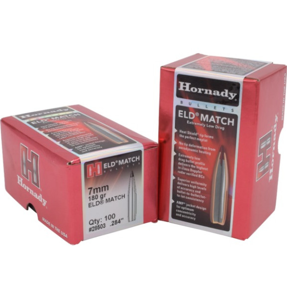 HORNADY ELD MATCH 7MM/.284 180GR, VPE: 100STÜCK, #28503