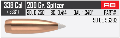 NOSLER ACCUBOND .338/.338 200GR VPE: 50STÜCK #56382