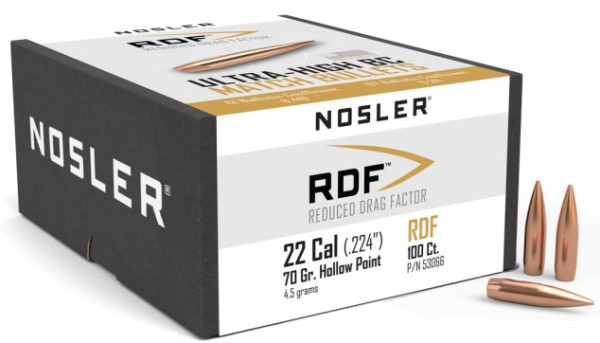 NOSLER RDF .22/.224 70GR HPBT, VPE: 100STÜCK, #53066