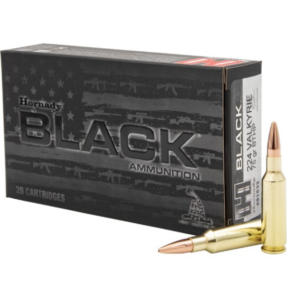 HORNADY BLACK .224 VALKYRIE 75GR BTHP, VPE: 20STÜCK, #81532