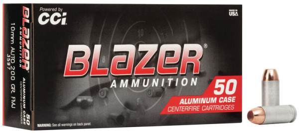 CCI BLAZER 10MM AUTO, 200GR TMJ VPE: 50STÜCK, #3597
