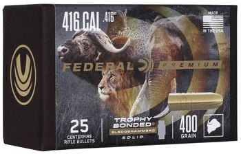 FEDERAL PREMIUM GESCHOSSE .416/.416 400GR TROPHY BOND.SLEDGEHAMMER SOLID, VPE:25STÜCK, #PB416TBSH40