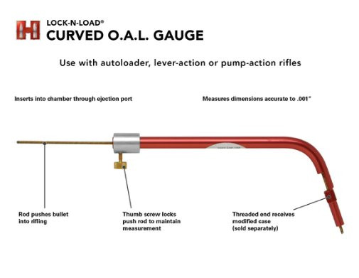 HORNADY L-N-L LEHRE ZUR ERMITTLUNG DER PATRONENLÄNGE GEBOGEN, #C1550