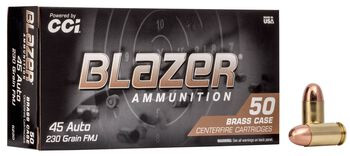 CCI .45 ACP 230GR FMJ BLAZER BRASS, VPER: 50STÜCK, #5230
