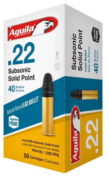 AGUILA SUBSONIC .22LR 40GR SP, VPE: 50STÜCK, #1B220269