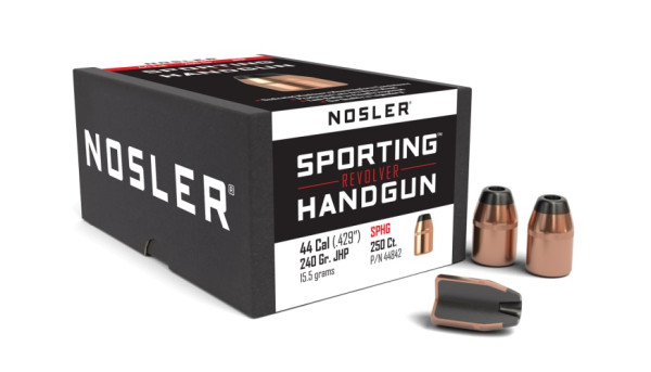 NOSLER SPORTING HANDGUN .44/.429 240GR JHP, VPE:250STÜCK, #44842