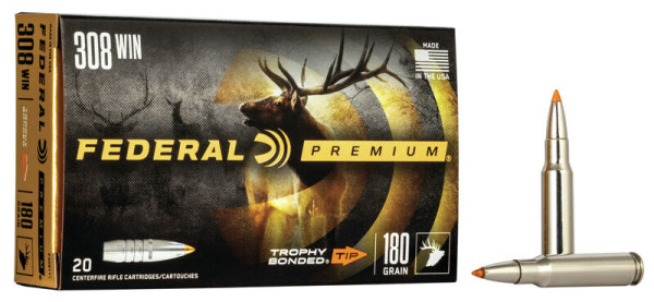 FEDERAL PREMIUM .308WIN 180GR TROPHY BONDED TIP, VPE: 20STÜCK, #P308TT1