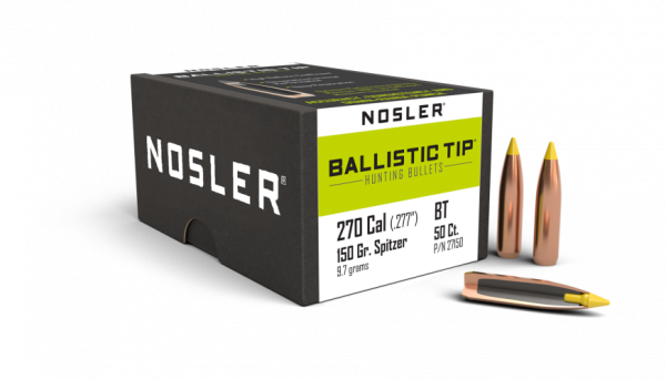 NOSLER BALLISTIC TIP HUNTING .270/.277 150GR, VPE: 50STÜCK #27150