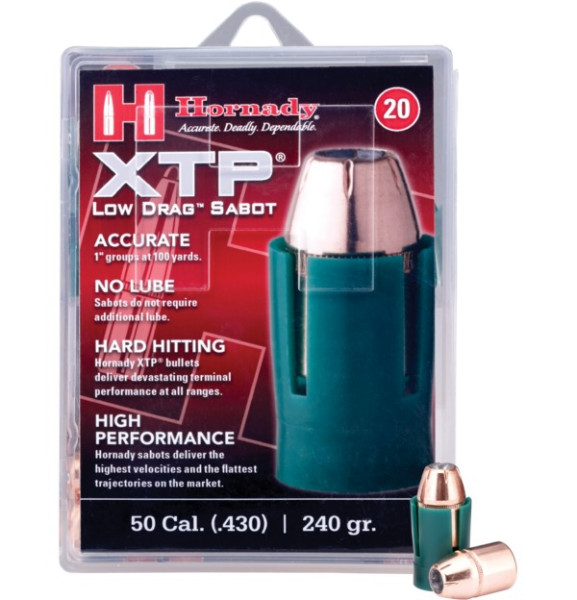 HORNADY XTP SABOT .50/.430 240GR HP, VPE: 20STÜCK, #6720