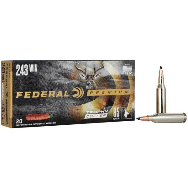 FEDERAL PREMIUM .243 WIN 85GR TROPHY COPPER, VPE: 20STÜCK, #P243TC1