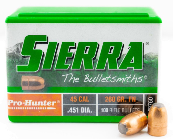 SIERRA PRO-HUNTER .45/.458/ .45-70 260GR FN,VPE:100STÜCK, #8760