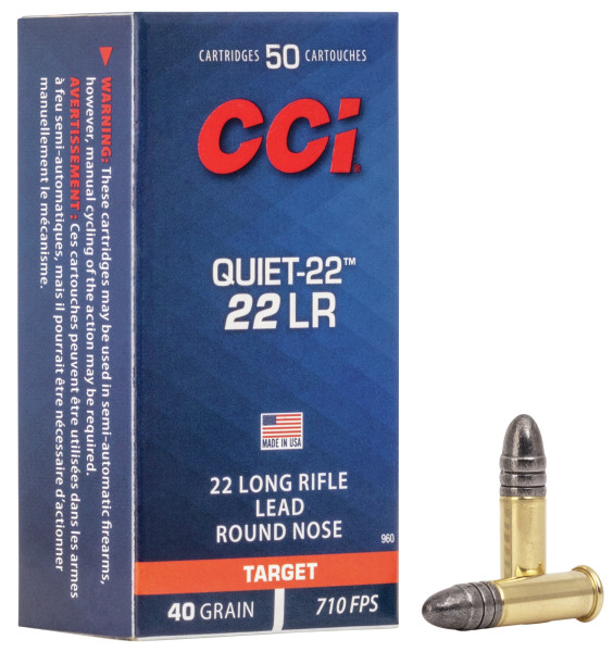 CCI QUIET-22, KAL .22LR 40GR LRN 50STÜCK, #00960