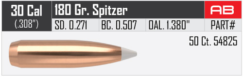 NOSLER ACCUBOND .30/.308 180GR VPE: 50STÜCK #54825