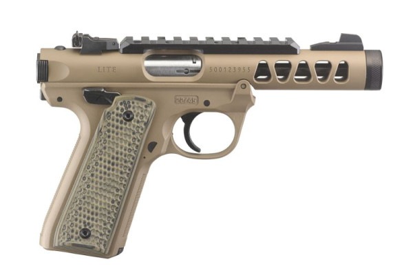 RUGER PISTOLE MARK IV 22/45 LITE .22 LR 4,4"/11,18CM FDE CERAKOTE 1/2"-28, #43920