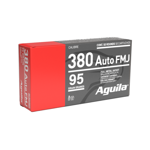AGUILA CENTERFIRE AMMO .380AUTO 95GR FMJ, VPE: 50STÜCK, #1E802110