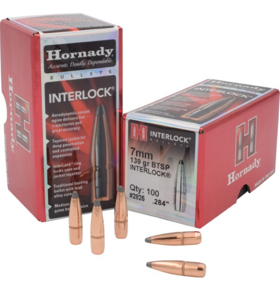 HORNADY INTERLOCK 7MM/.284 139GR BTSP, VPE: 100STÜCK, #2825