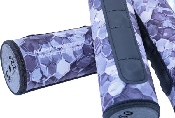 ALPHA PRECISION SCHALLDÄMPFER MAGNETIC COVER 50/224 NEOPREN GRAU CAMO, #0061