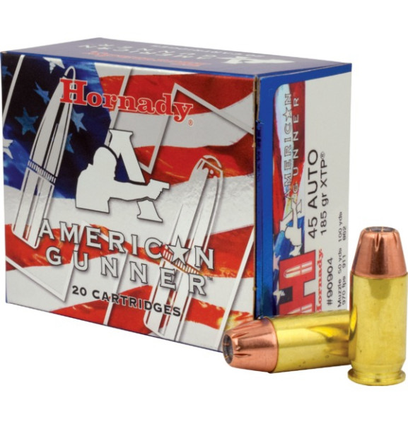 HORNADY AMERICAN GUNNER .45 AUTO 185GR XTP VPE: 20STÜCK, #90904