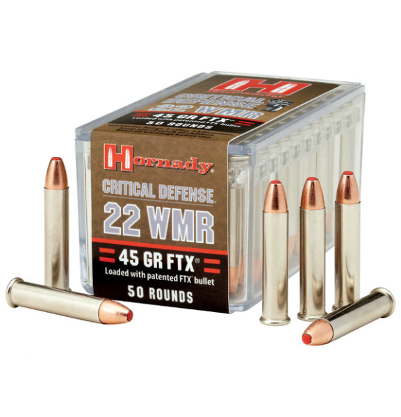 HORNADY CRITICAL DEFENCE .22WMR 45GR FTX, SHORT BARREL, VPE: 50STÜCK, #83200