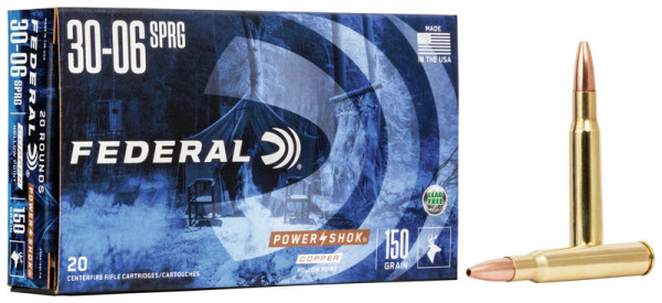 FEDERAL POWER-SHOK .30-06 SPRG 150GR COPPER, VPE: 20STÜCK, #3006150LFA